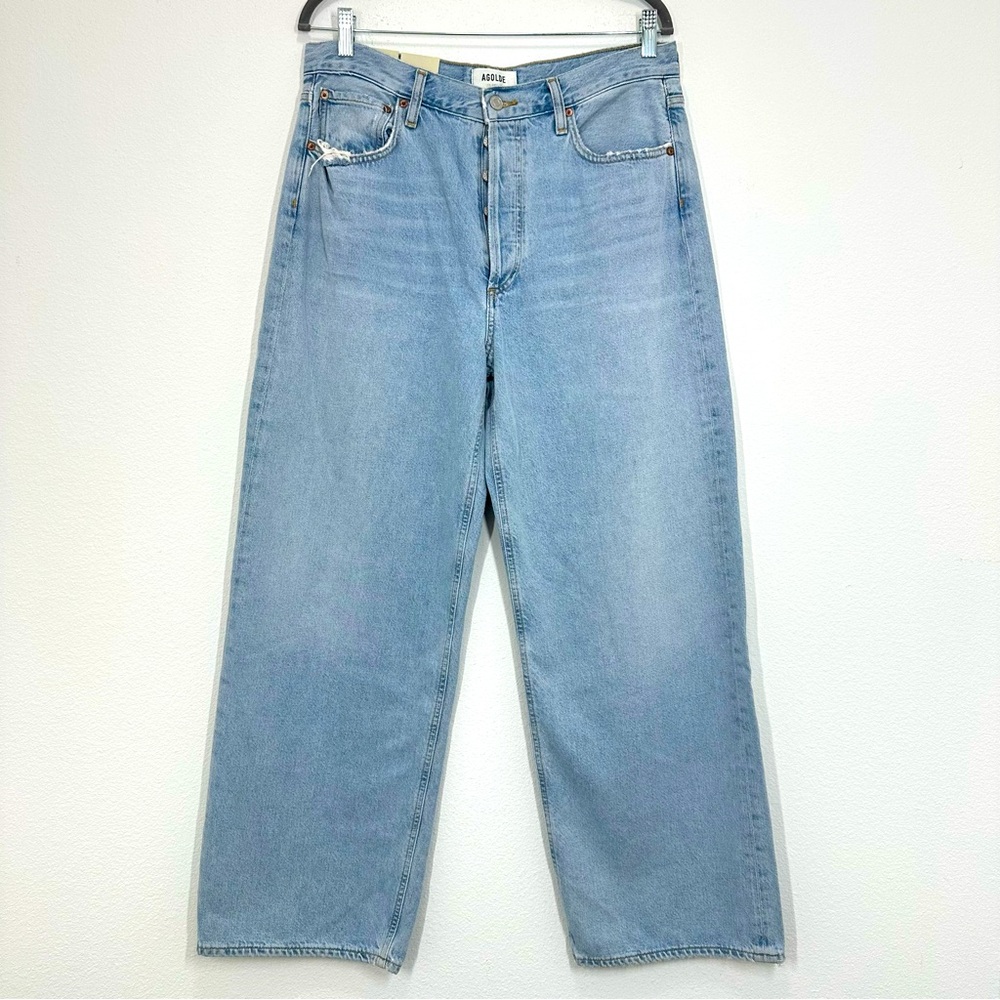 Agolde Light Wash Wide Leg Jeans